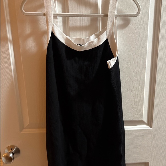 Lulu's Black Dress with White Trim - Picture 1 of 2